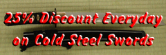 25% Off Cold Steel Swords